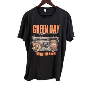 Green Day Revolution Radio T-Shirt Estimated  Large Black Graphic Band Tee